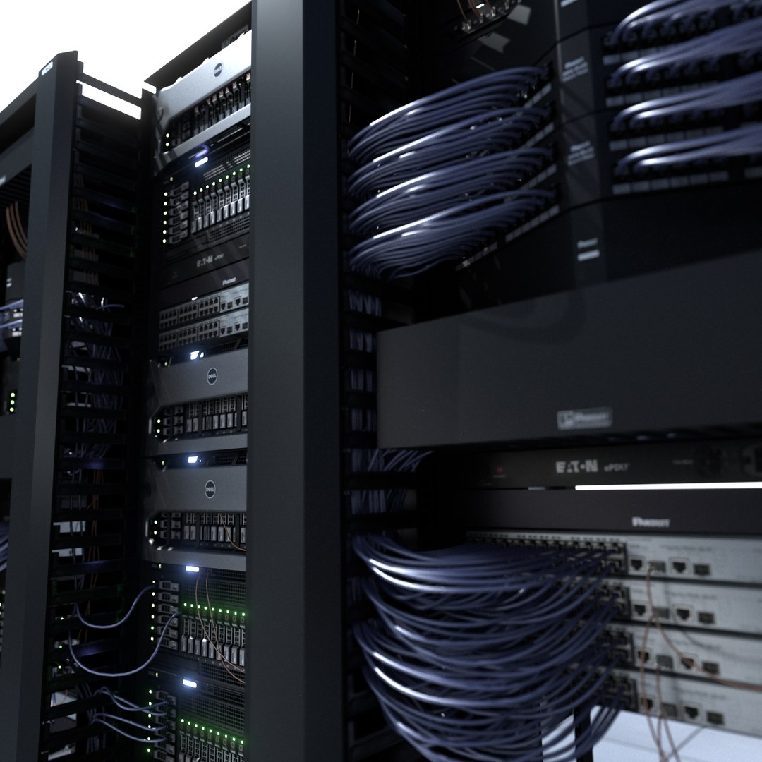 Data Server Network Rack 3d Model