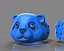 Ring panda bear with enamel and gems