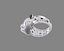 Ring panda bear with enamel and gems
