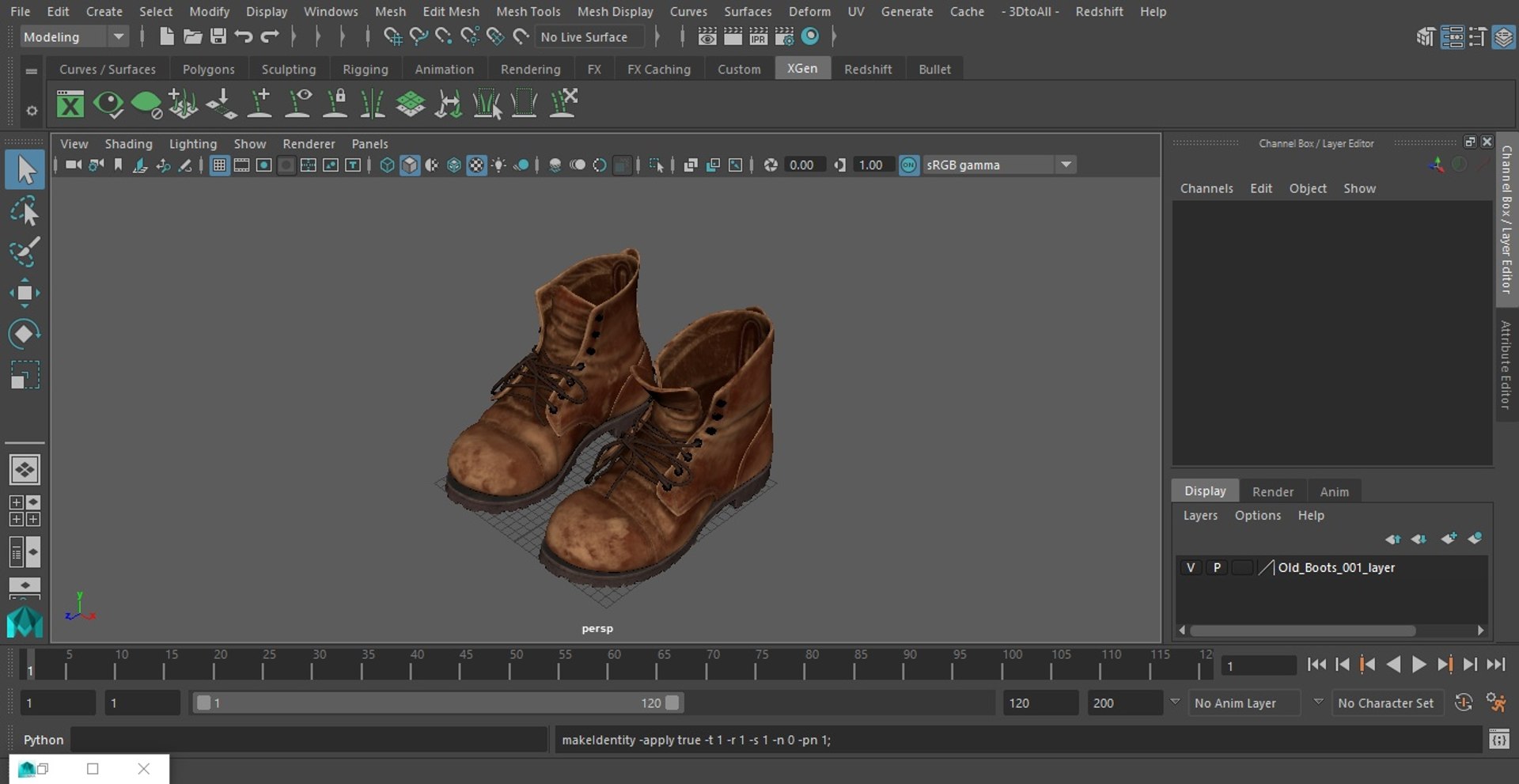 Old Boots model - TurboSquid 1991154