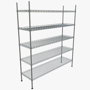 3D Industrial Metal Shelf