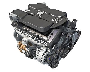 v12 engine 3D model