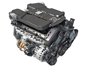 Animated V12 Engine