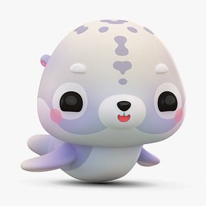 3D model cute cartoon seal