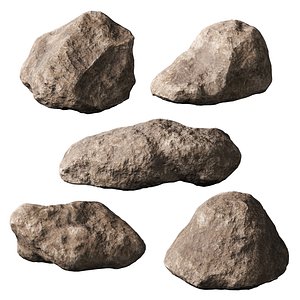 Low Poly Stones Set 04 model
