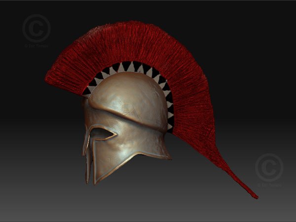 3d model greek helmet