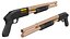 Brown Gold Pump Action Shotgun