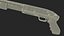 Brown Gold Pump Action Shotgun