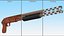 Brown Gold Pump Action Shotgun