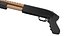 Brown Gold Pump Action Shotgun