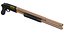 Brown Gold Pump Action Shotgun