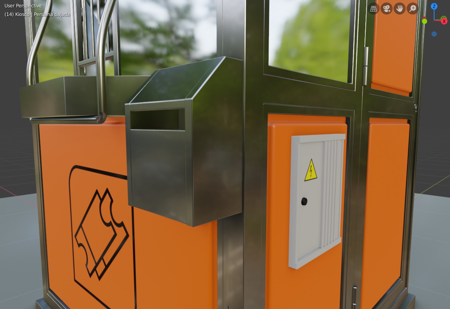 3D model information tickets kiosk street - TurboSquid 1458216