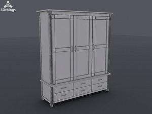 amazon drawer triple 3d model