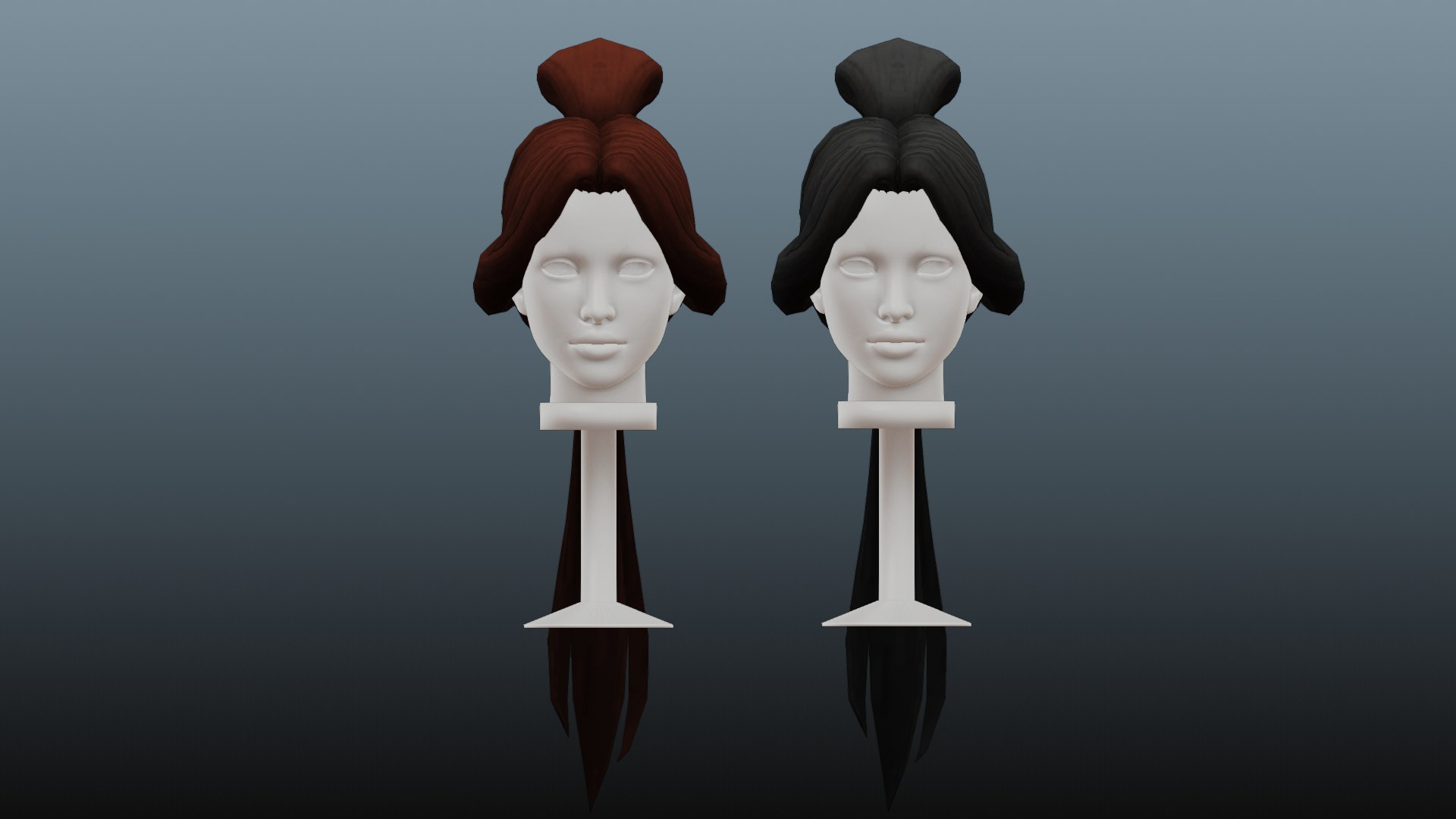 Female Hair 2 Colors 3D - TurboSquid 2318429