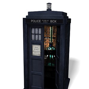 police box doctor tardis 3d model