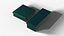 Conjunto de caja de metal verde