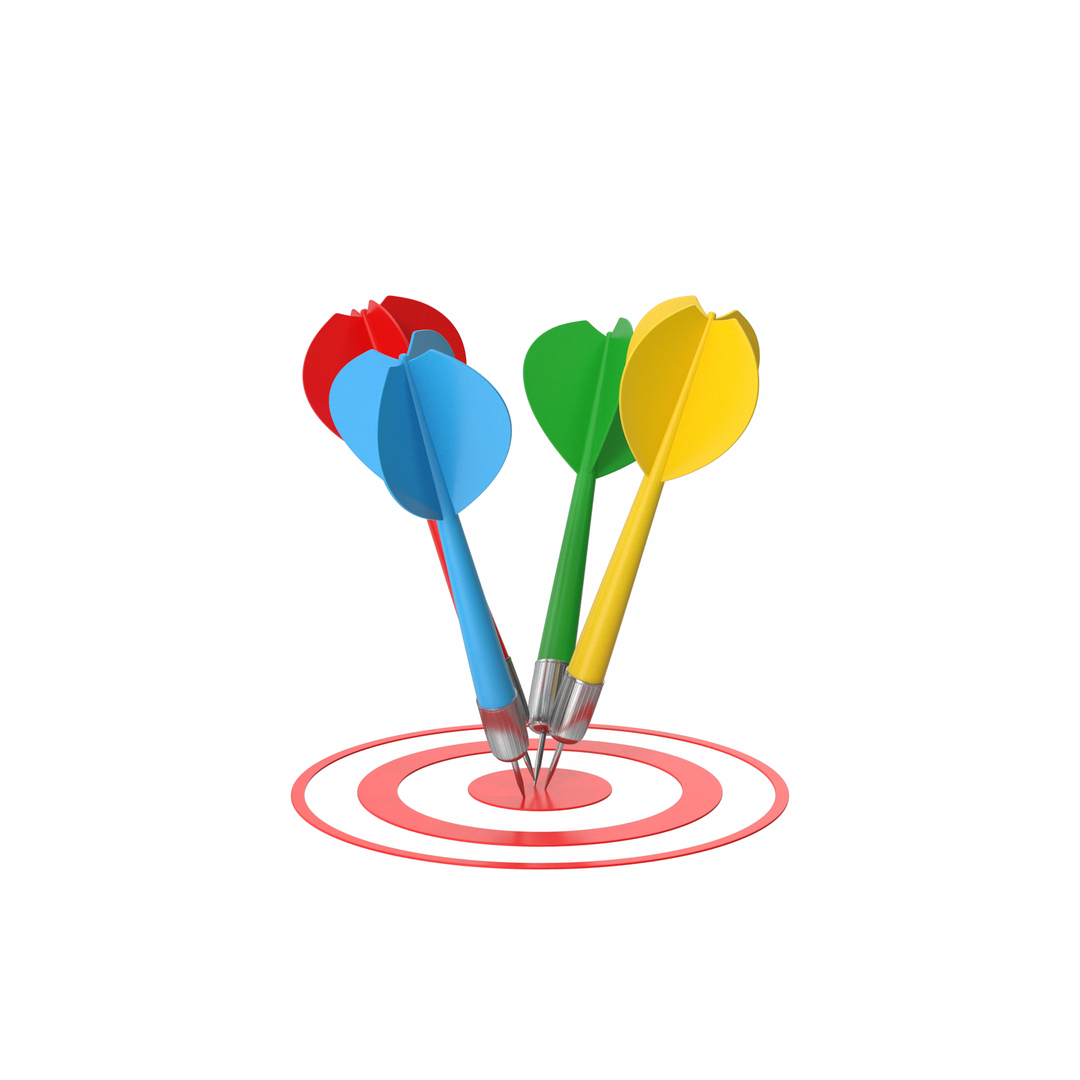 3D Darts On Target TurboSquid 2204122