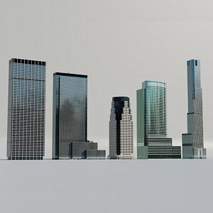 3D Tall Skyscrapers New York City v2