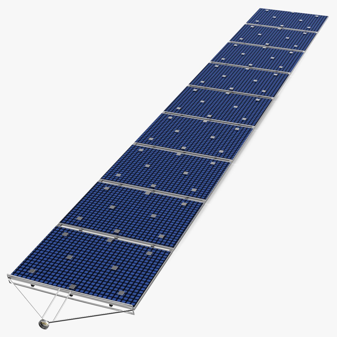 Satellite Solar Panel Array 3D model preview