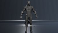 Black Panter 2018 low-poly