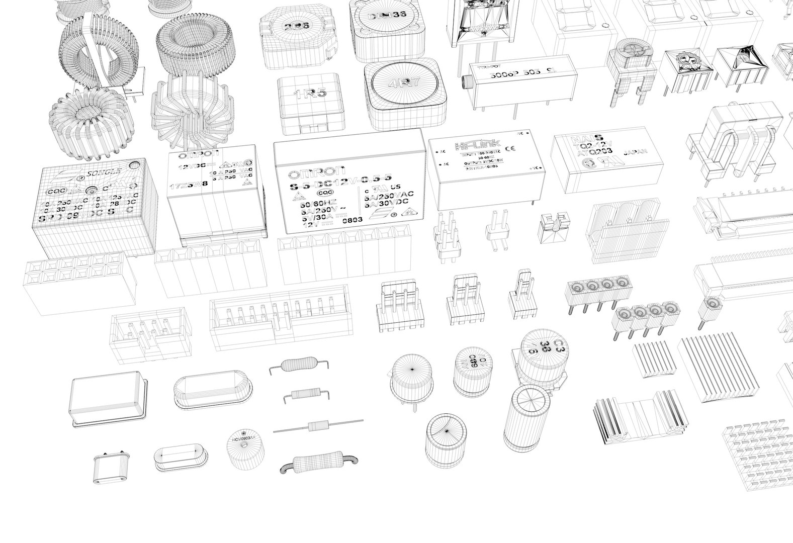 electronic-components-for-circuit-board-3d-turbosquid-1761985