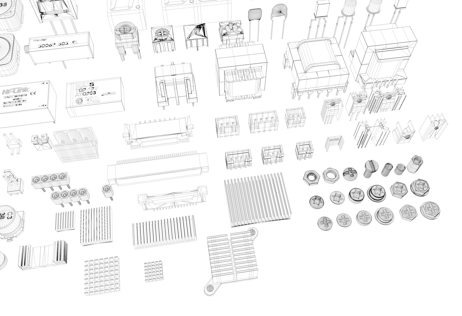 electronic-components-for-circuit-board-3d-turbosquid-1761985