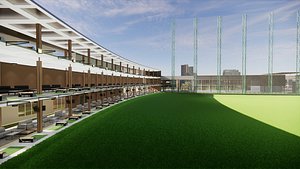 driving range golf 3D model