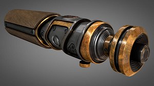 vintage wooden lightsaber model