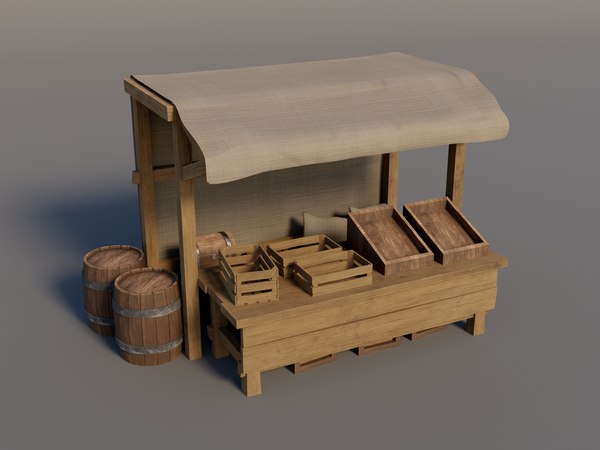 Medieval Market Set model