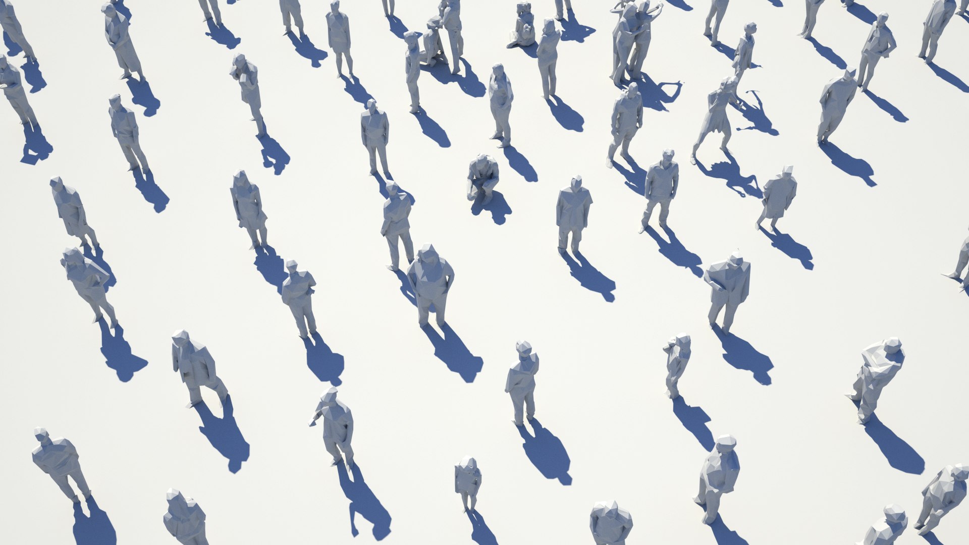 3D - 296 people crowd https://p.turbosquid.com/ts-thumb/Vr/r10WL2/mdH5mLUg/low_poly_people_pack_10_c/jpg/1556903433/1920x1080/fit_q87/316eb974a05e5c0390f6c1bf229039e4110d7f37/low_poly_people_pack_10_c.jpg