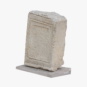 3D medieval stone block piece model