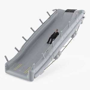 Airbus A330 Evacuation Slide with Passenger