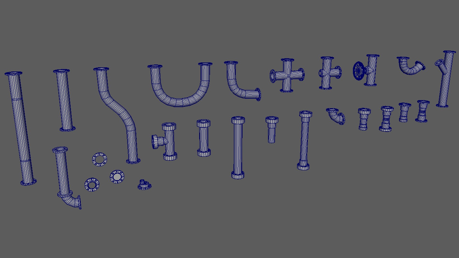 3D Low Poly Pipes Pack Model - TurboSquid 2272433
