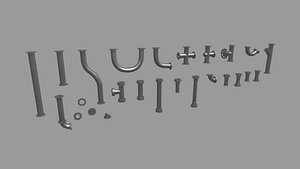 3D Low Poly Pipes Pack model