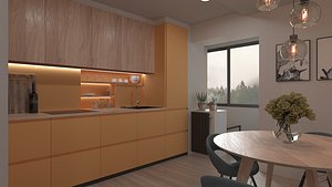 kitchen yellow 3D model