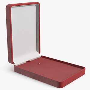 Pendant and Chain Storage Case Open Red