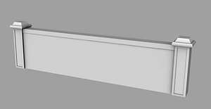 wall fence obj