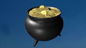 pot gold saint patricks 3d model