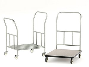Low-Poly Luggage Trolley