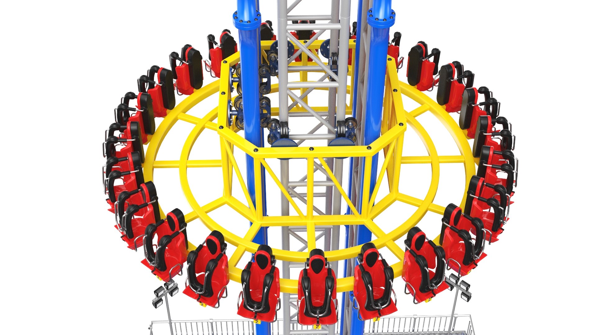 3D Sky Diver Amusement Park Ride Model - TurboSquid 1945817