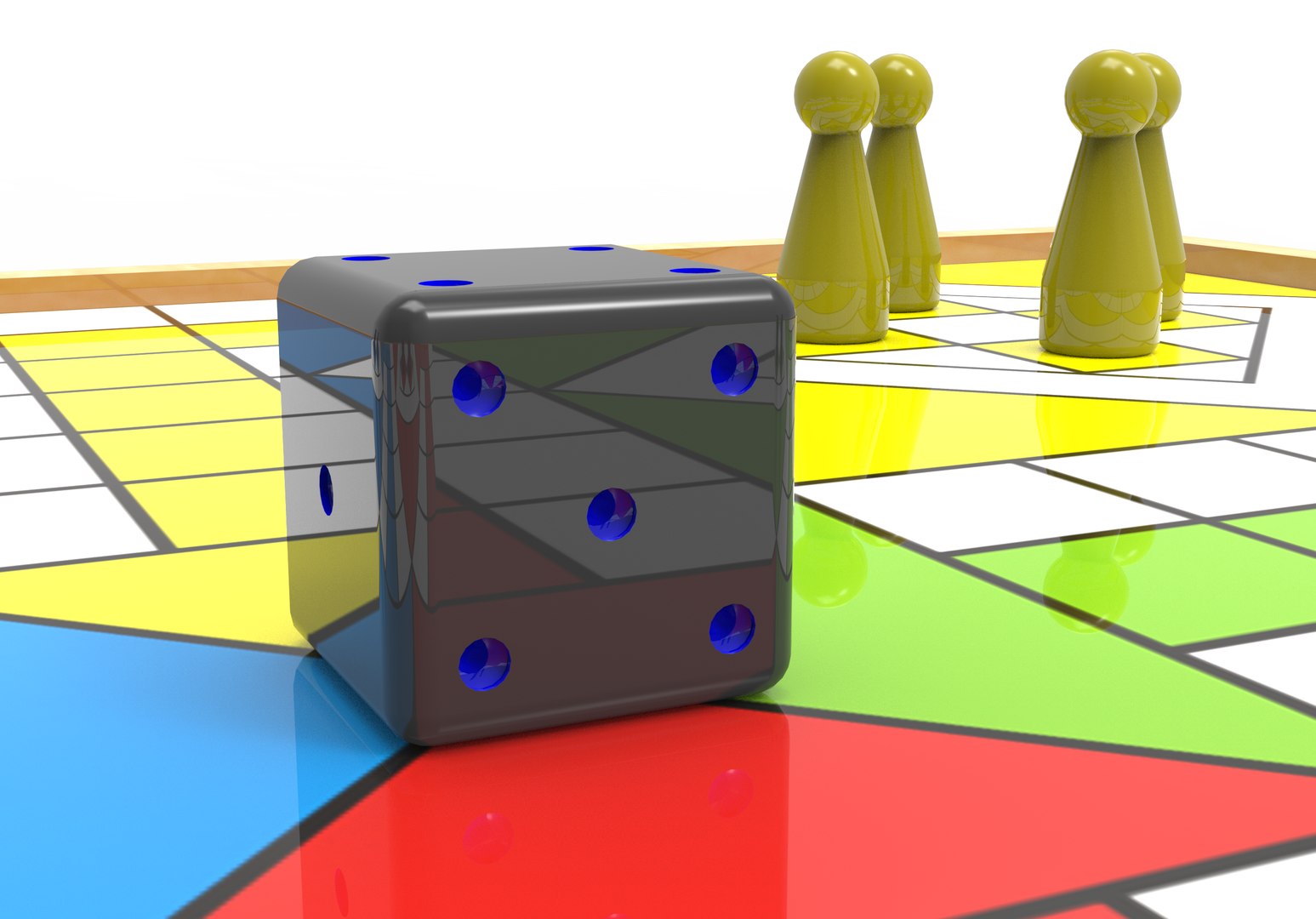 3D model Ludo - Board Game VR / AR / low-poly