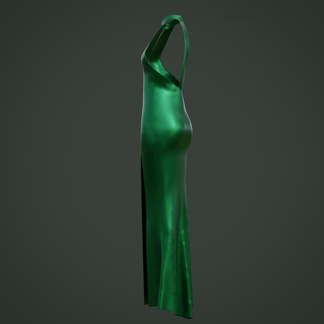 Sexy Sheath Sleeveless Party Dress Dark Green Silk Satin Prom Dress P859