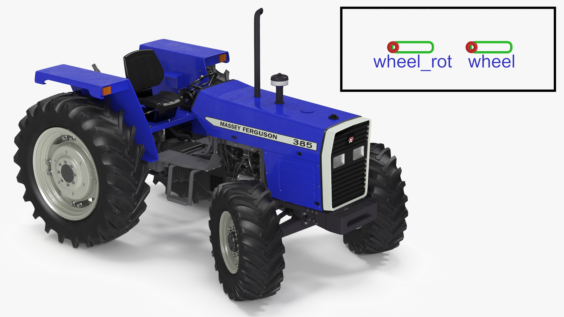 3D Massey Ferguson 385 Tractor Rigged - TurboSquid 2224692