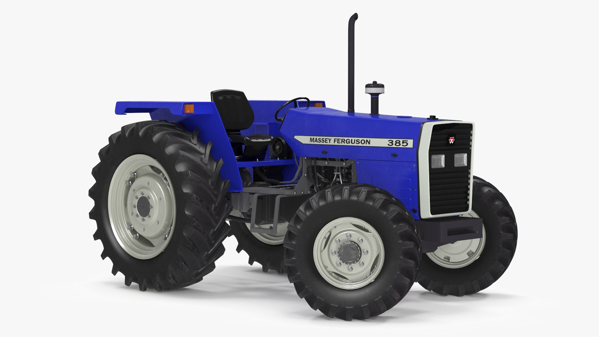 Massey Ferguson 385 Tractor Rigged 3D model preview