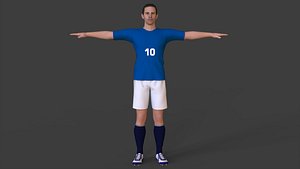 3D Soccer Player 02 model