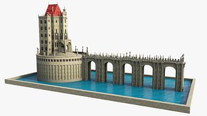 3D model Fantasy Castle Tetric Bridge