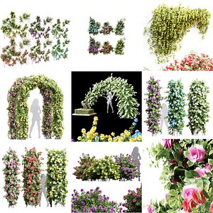 3D 9Different SETS of Plant Flower Set Vol 47