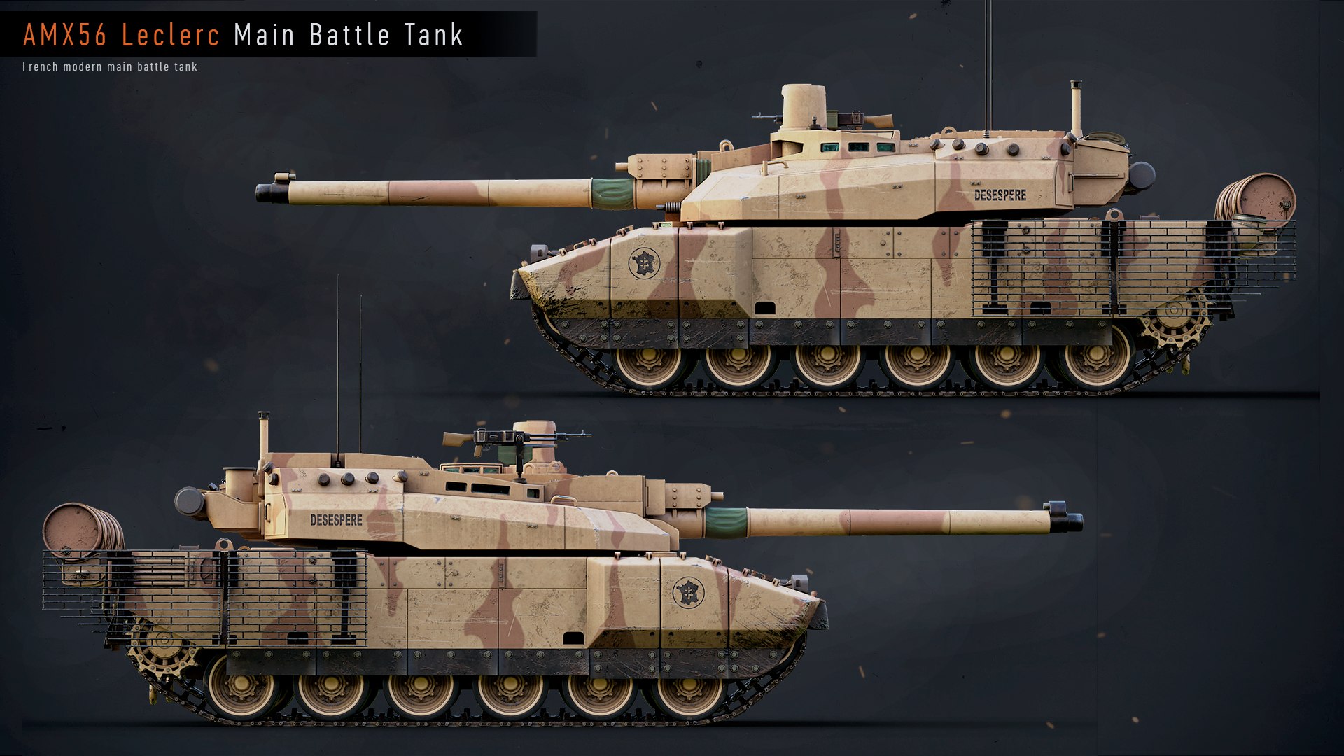 3D Rigged AMX56 Leclerc GameReady LODs model https://p.turbosquid.com/ts-thumb/Vs/iAbQvo/7K/collage/png/1668344796/1920x1080/fit_q87/ed339eade033a5b9e8ef9fb9eb42820f1fdf8eea/collage.jpg