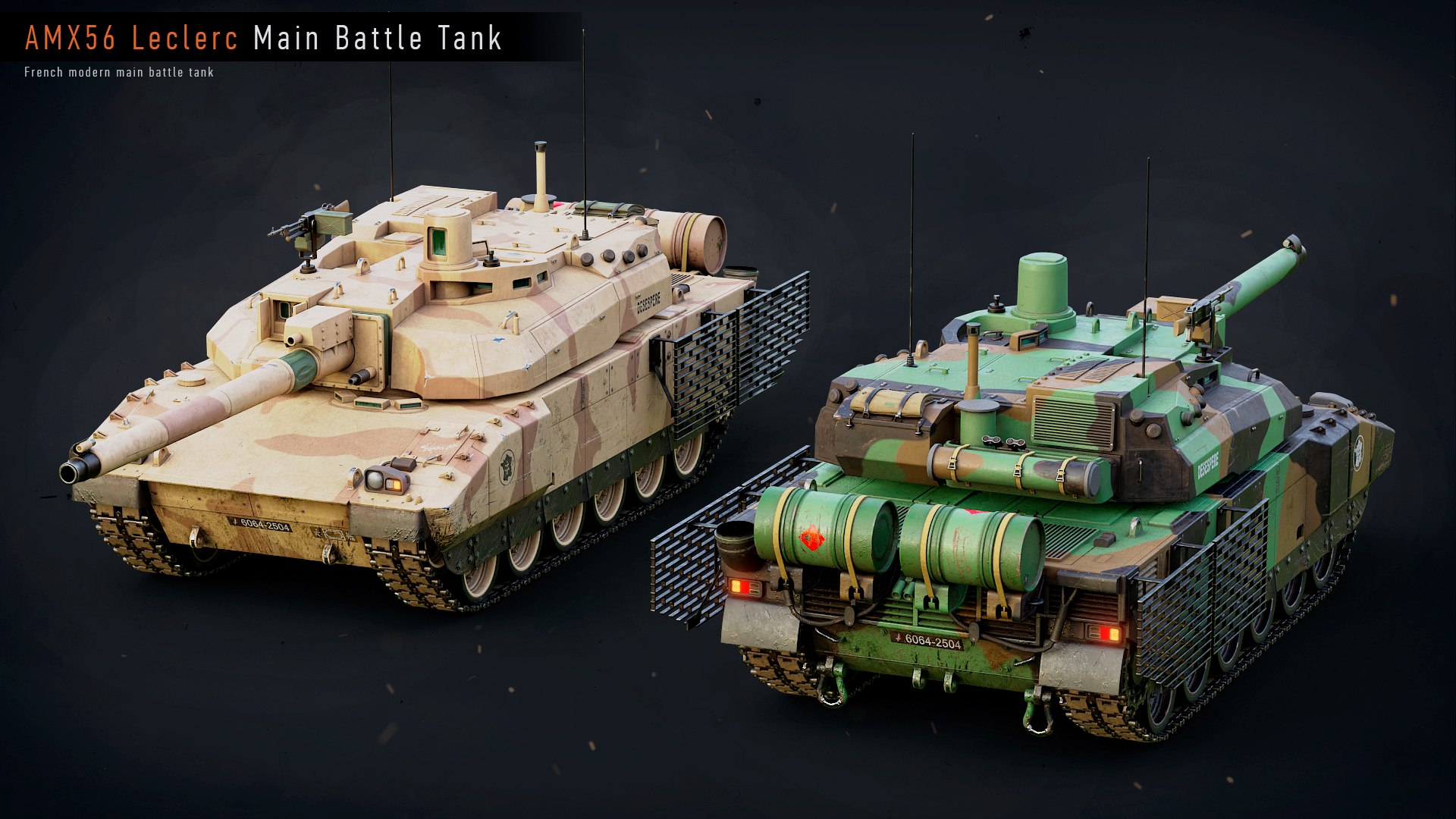 3D Rigged AMX56 Leclerc GameReady LODs model https://p.turbosquid.com/ts-thumb/Vs/iAbQvo/AM/render12/png/1668344804/1920x1080/fit_q87/7fba83e1f2a634f02a75bb254ba6377bdf1aed67/render12.jpg