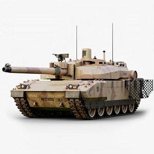 Rigged Tank AMX56 Leclerc GameReady LODs